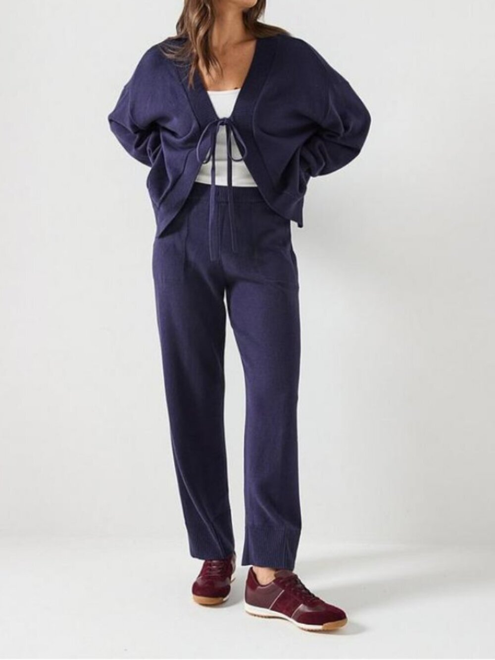 NWT Free People Solar Sweater Set in Navy Heather